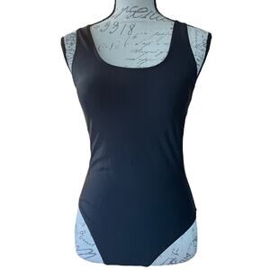Upopby Black Crossback One Piece SwimSuit Size 6